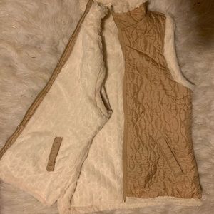 Cream and gold vest size S